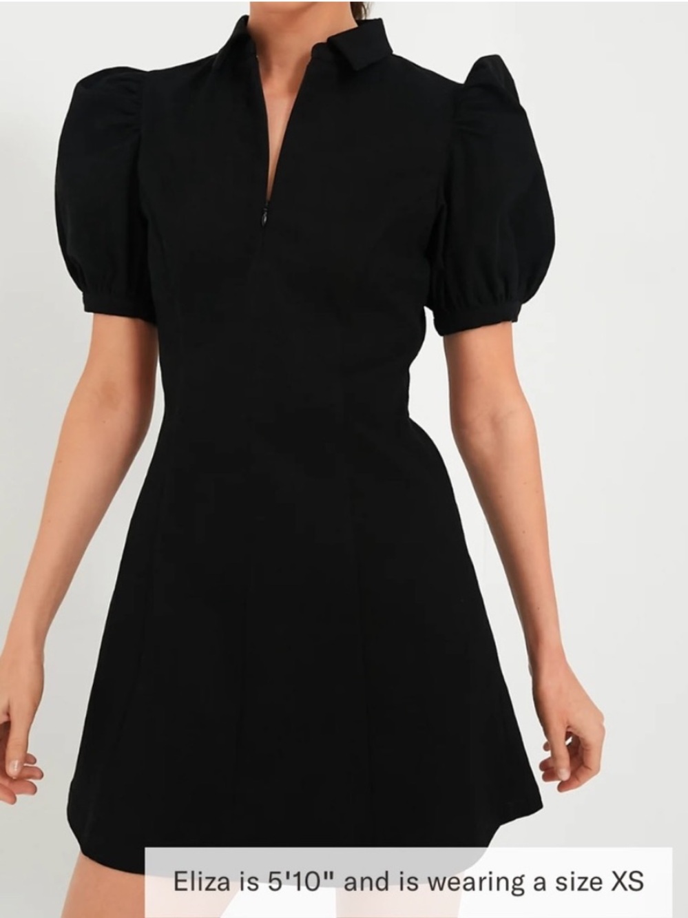 Hyacinth House dress with puff sleeves